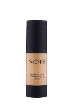 Note Mattifying Extreme Wear 03 Medium Beige Mat Bitişli SPF 15 Kapatıcı Fondöten