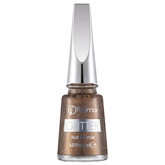 Flormar Glitter Translucent Glitter Nail Polish GL40 Golden Orchid