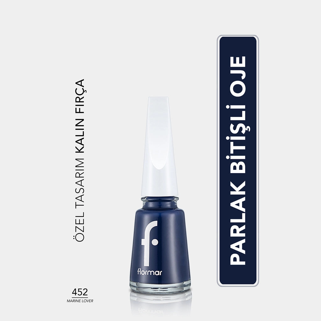 Flormar Nail Enamel Intensely Pigmented Nail Polish 417 Steel Gray