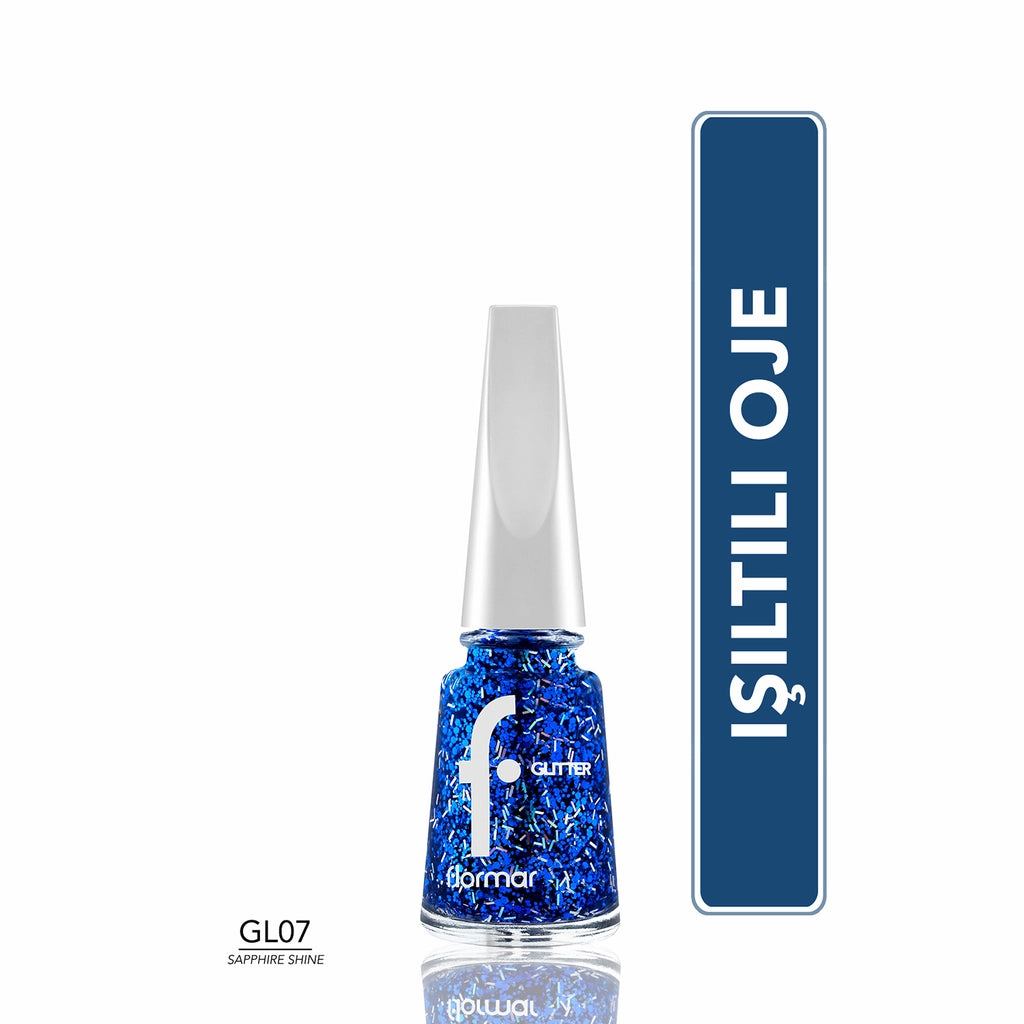 Flormar Glitter Translucent Glitter Nail Polish GL40 Golden Orchid