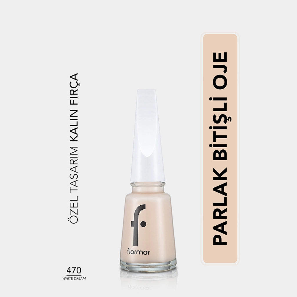 Flormar Nail Enamel Intensely Pigmented Nail Polish 417 Steel Gray
