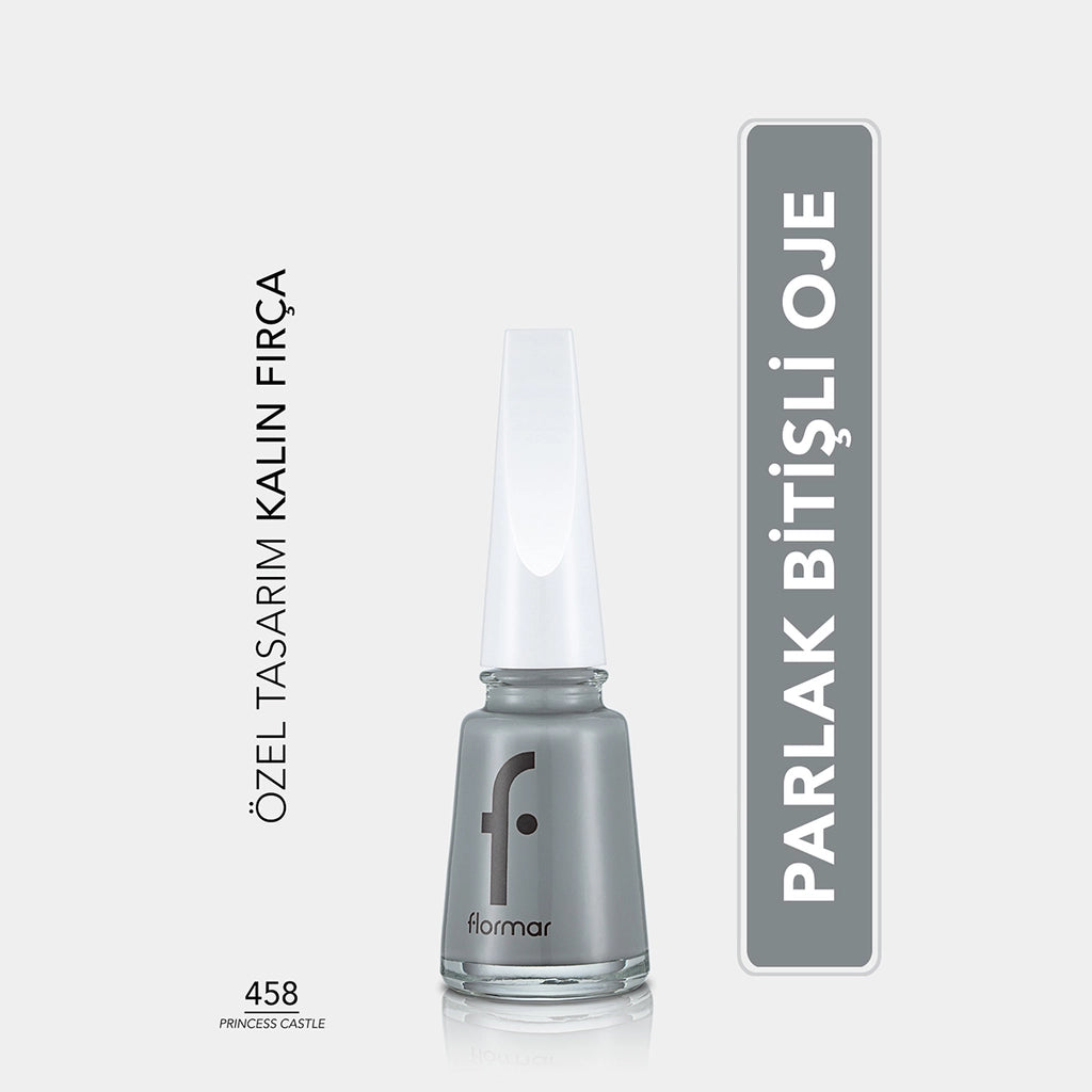 Flormar Nail Enamel Intensely Pigmented Nail Polish 417 Steel Gray