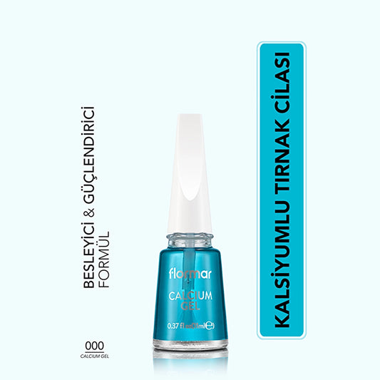 Flormar Calcium Gel Nail Strengthening Effect Nail Polish Base/Nail Polish 000