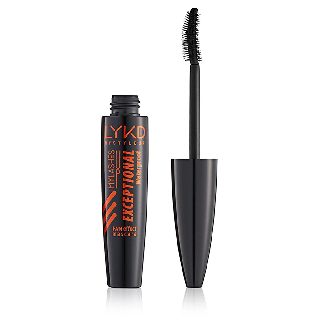 LYKD Exceptional Fan Effect & Curl Waterproof Mascara, Fan Effect and Curl, Water Resistant (Black)