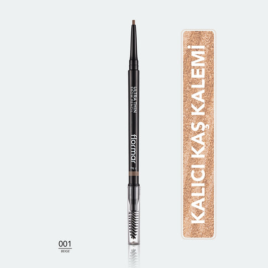 Flormar Ultra Thin Eyebrow Pencil with Fine Tip and Bristle Brush 0