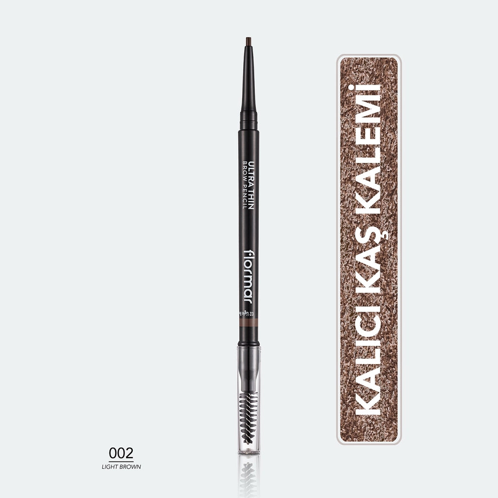 Flormar Ultra Thin Eyebrow Pencil with Fine Tip and Bristle Brush 0