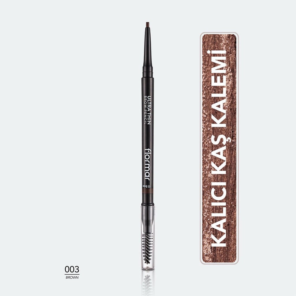 Flormar Ultra Thin Eyebrow Pencil with Fine Tip and Bristle Brush 0