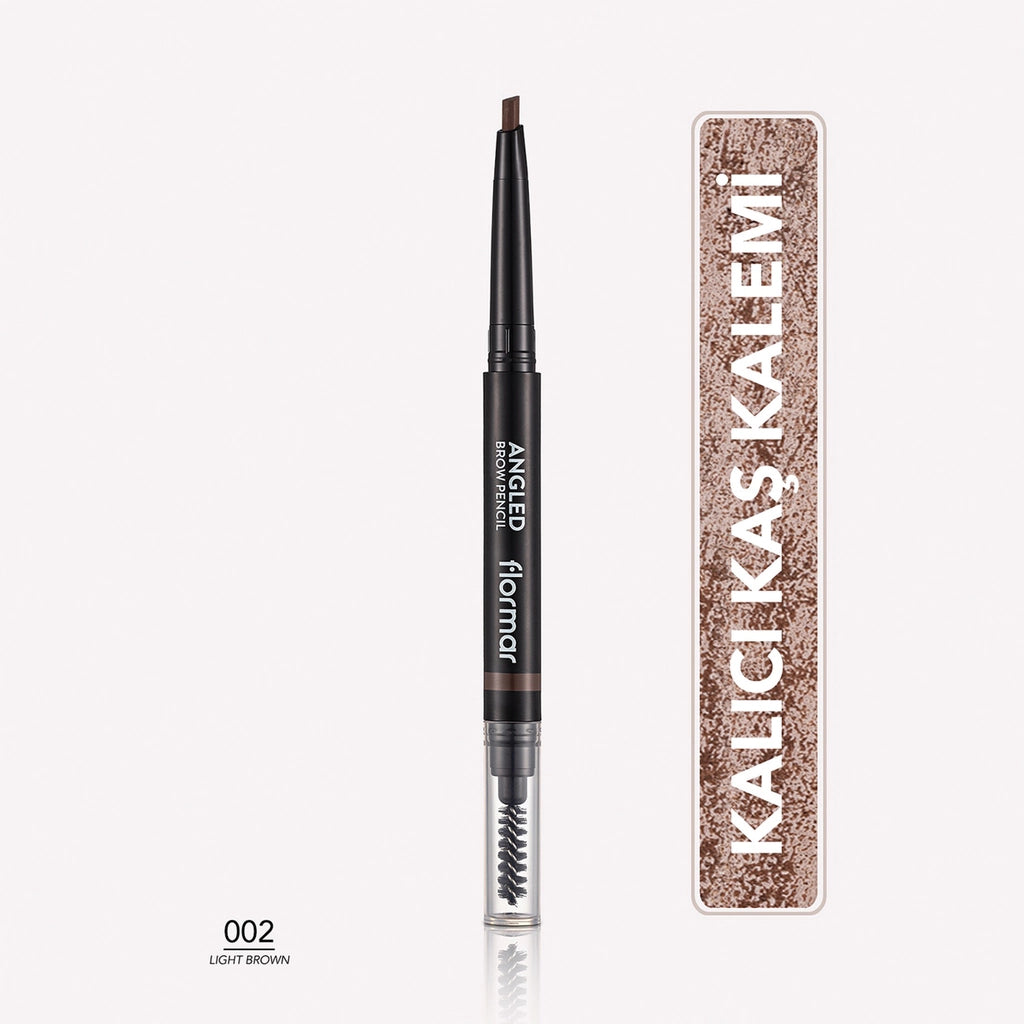 Flormar Angled Eyebrow Pencil with Angled Tip and Bristle Brush 0