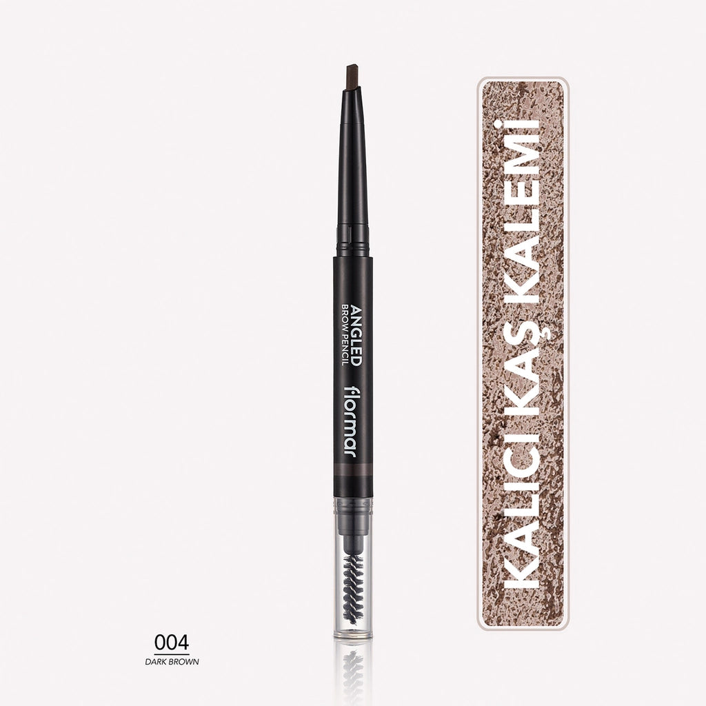 Flormar Angled Eyebrow Pencil with Angled Tip and Bristle Brush 0
