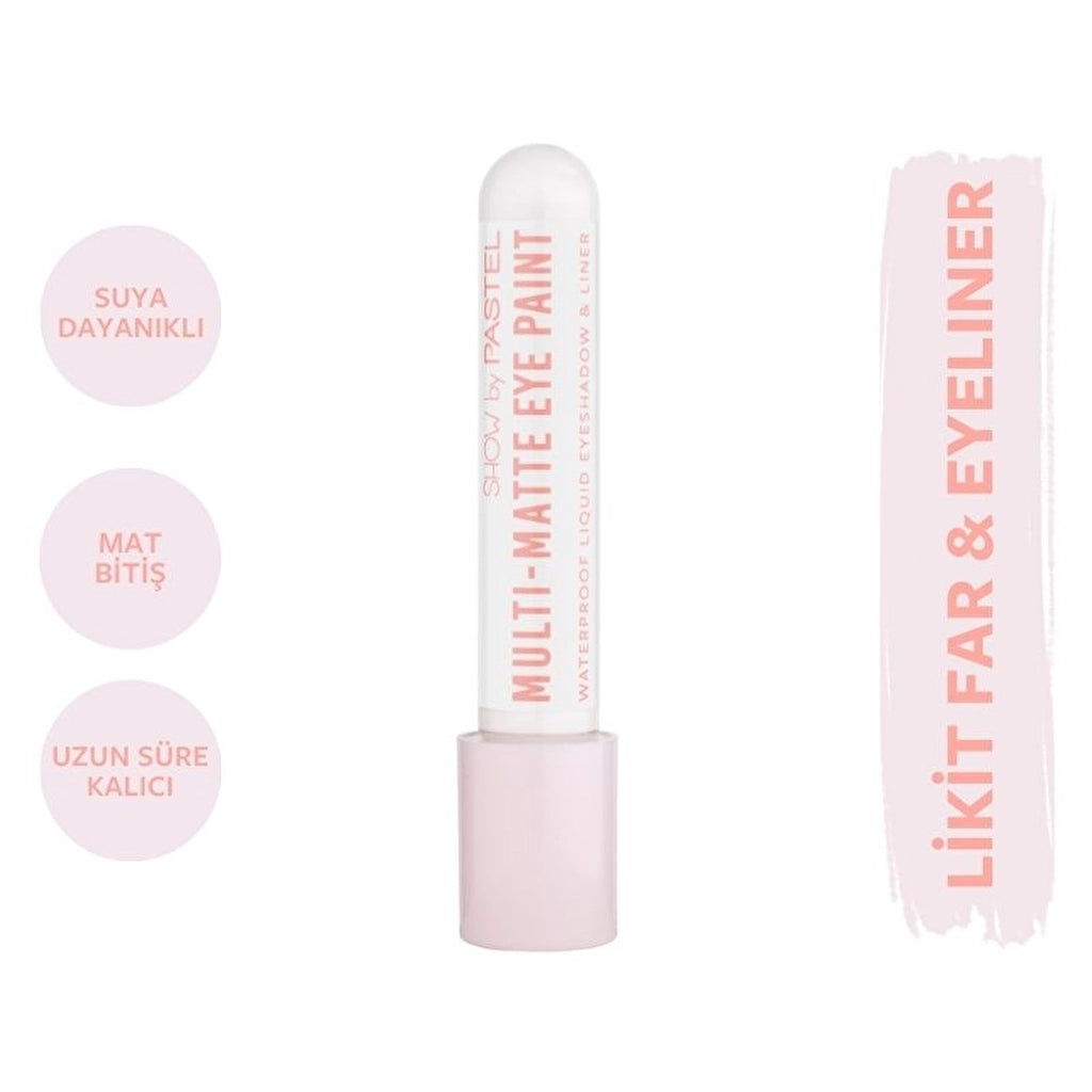 Show by Pastel Multi-Matte Eye Paint Waterproof Eyeshadow & Liner Waterproof Matte Liquid Eyeshadow and Eyeliner