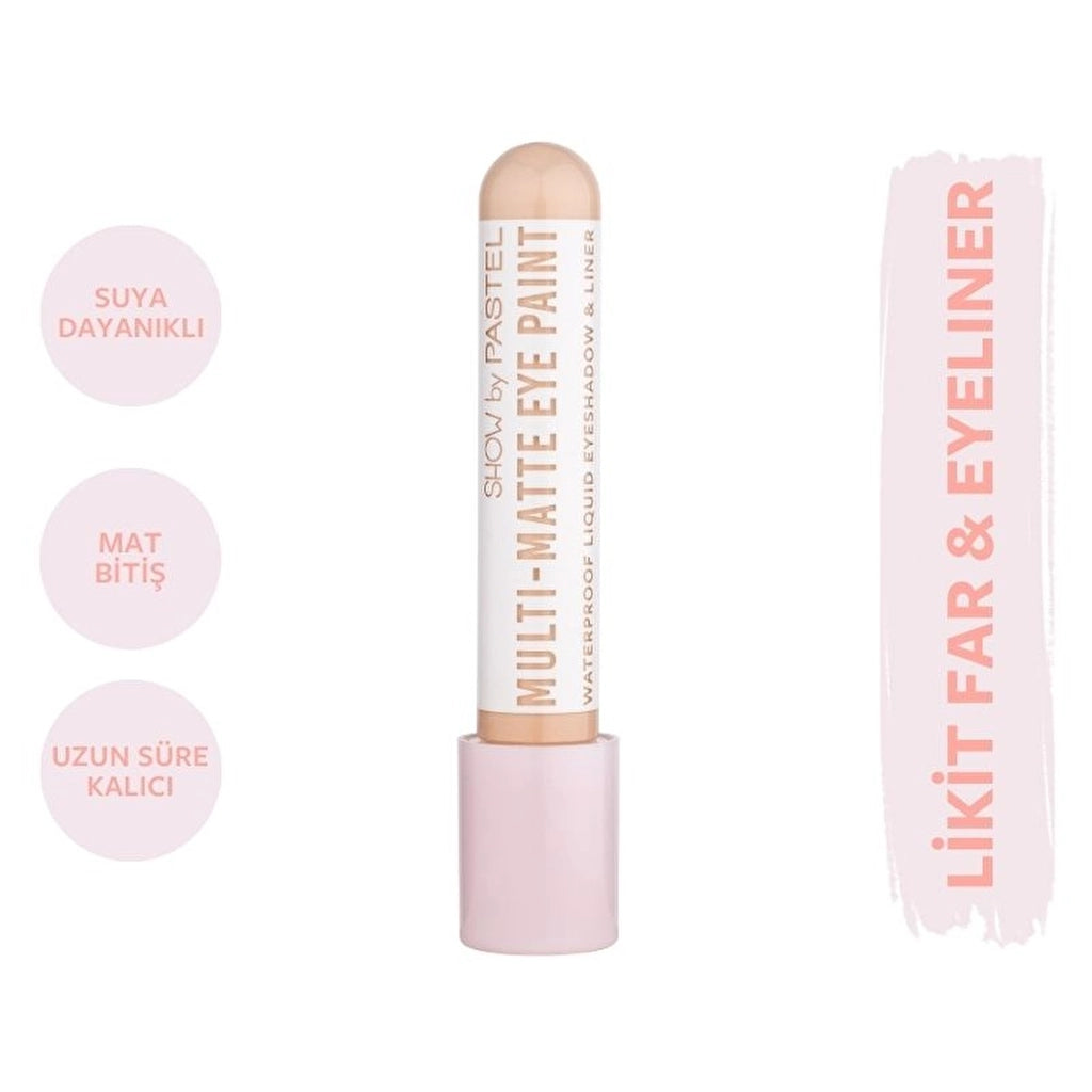 Show by Pastel Multi-Matte Eye Paint Waterproof Eyeshadow & Liner Waterproof Matte Liquid Eyeshadow and Eyeliner