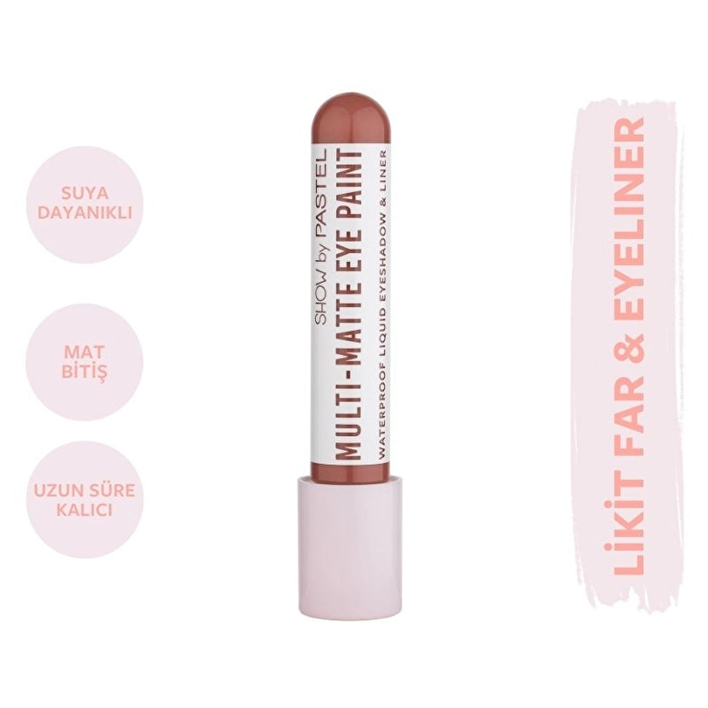 Show by Pastel Multi-Matte Eye Paint Waterproof Eyeshadow & Liner Waterproof Matte Liquid Eyeshadow and Eyeliner