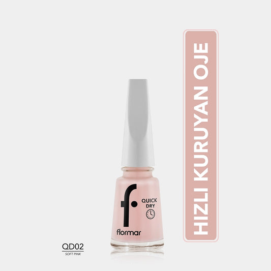 Flormar Quick Dry Fast-Drying Intensely Pigmented Nail Polish
