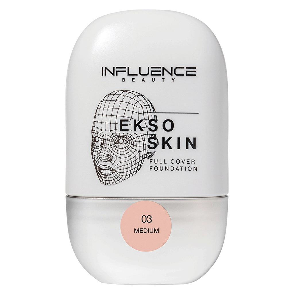 Influence Beauty Full Cover Foundation Ekso Skin - High-Coverage Foundation for Flawless Complexion