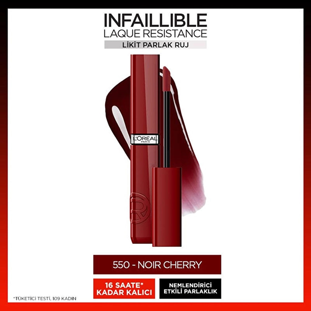Loreal Paris Infaillible Laque Resistance Liquid Shiny Lipstick