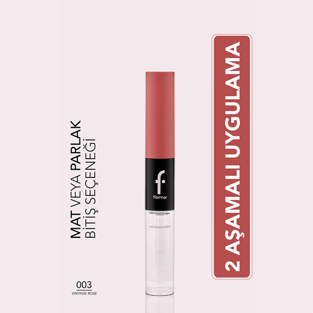 Flormar Duoglam Highly Pigmented & Long-Lasting Dual-End Lipstick