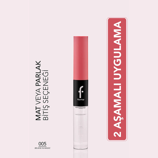 Flormar Duoglam Highly Pigmented & Long-Lasting Dual-End Lipstick