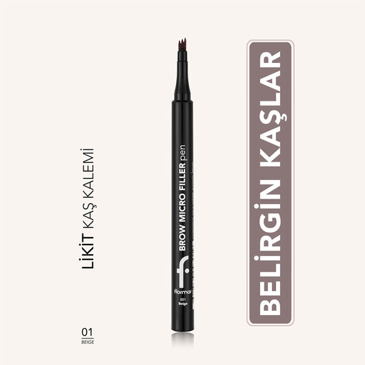 Flormar Brow Micro Filler Comb Tip Natural Finish Eyebrow Pencil