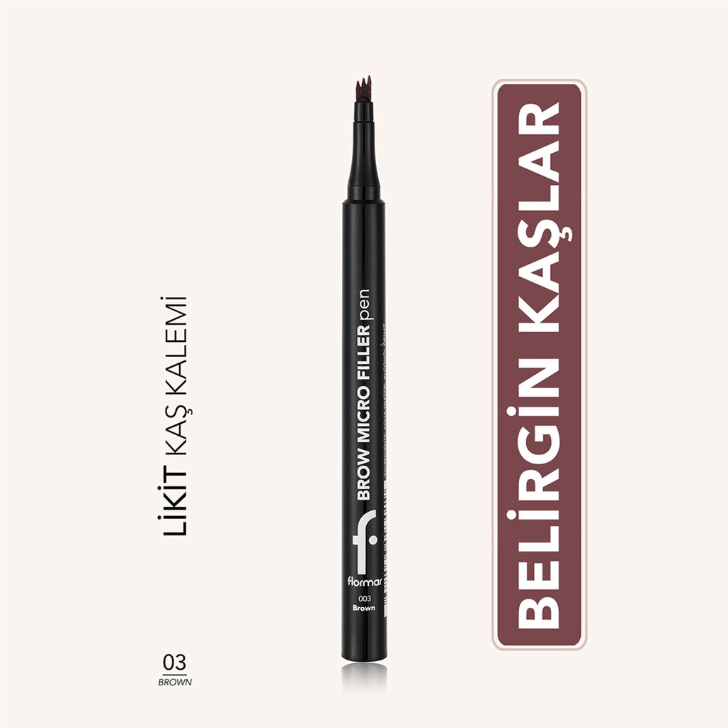 Flormar Brow Micro Filler Comb Tip Natural Finish Eyebrow Pencil