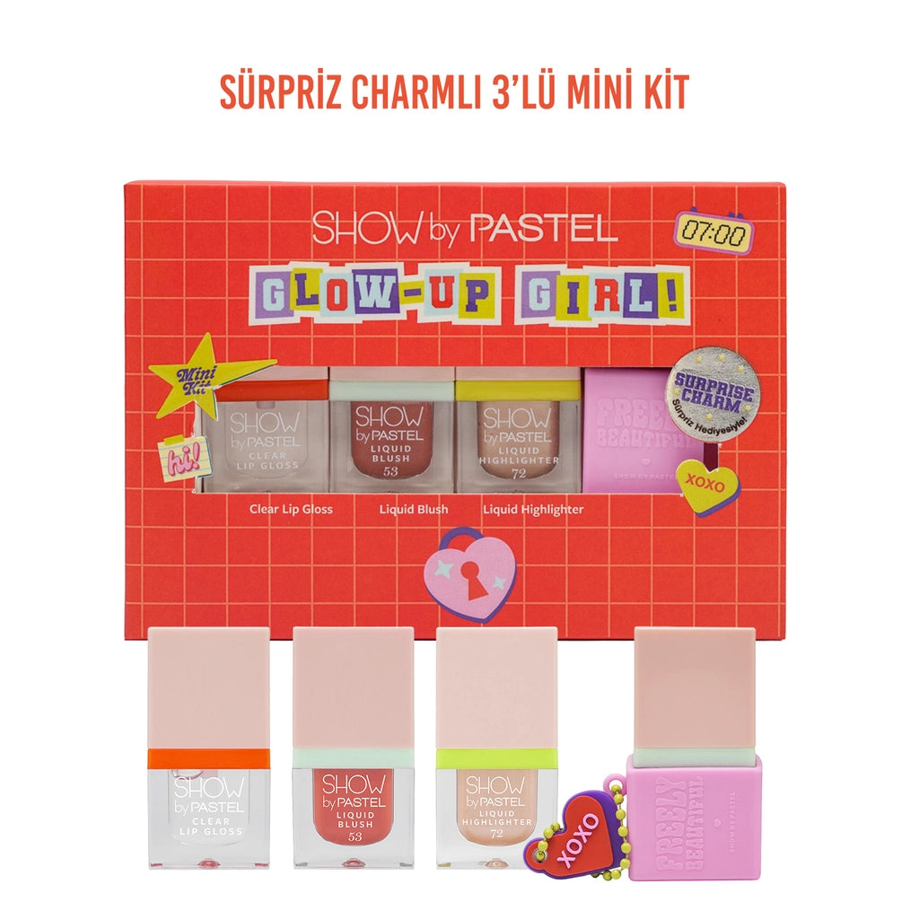 Show by Pastel Glow Up Girl Mini Makeup Set That Girl (Lip Gloss + Blush + Highlighter)