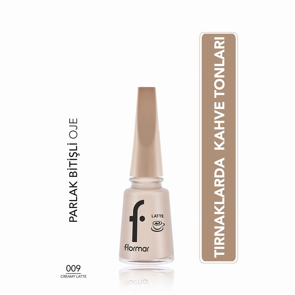 Flormar Brown Tone Nail Polish with Intense Color and Shiny Appearance