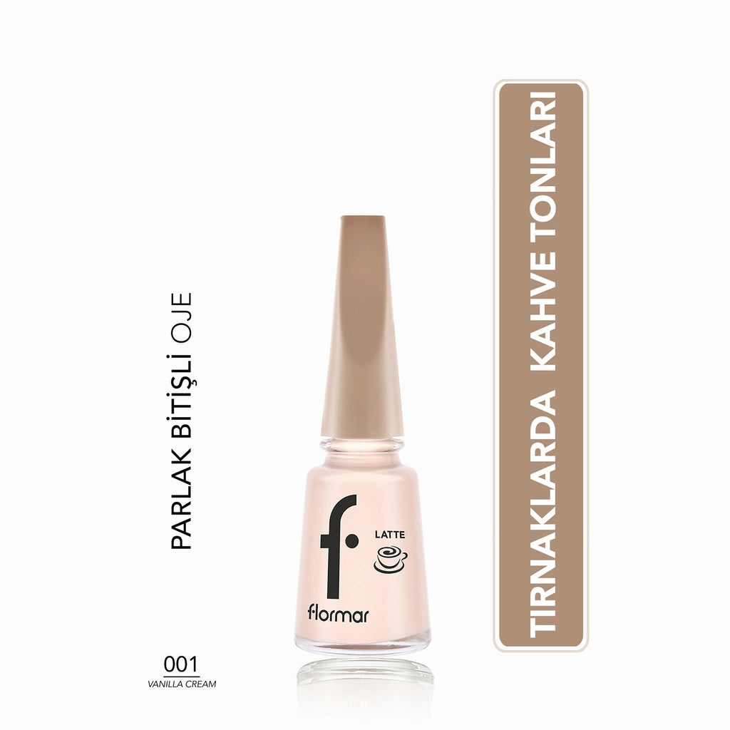 Flormar Brown Tone Nail Polish with Intense Color and Shiny Appearance