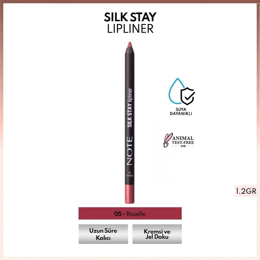 Note Silk Stay Lipliner Waterproof Silky Lip Liner