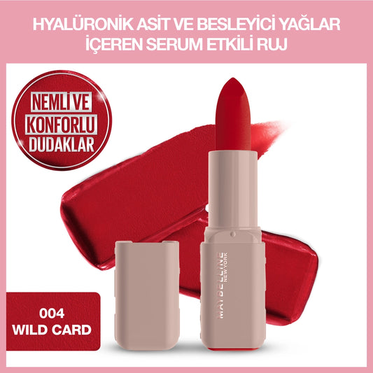 Maybelline New York Serum Effect Lipstick Containing Hyaluronic Acid and Nourishing Oil