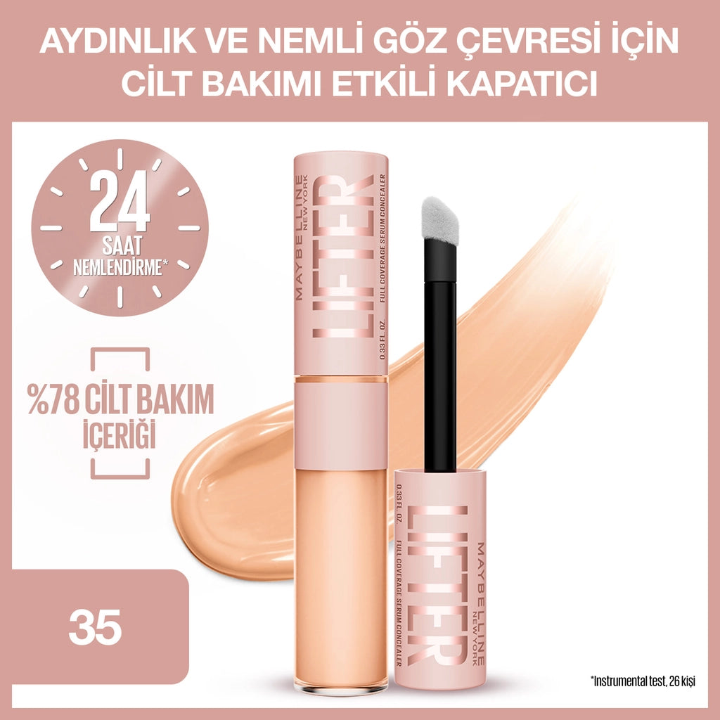 Maybelline New York Lifter Moisturizing and Brightening Concealer with Caffeine and Peptides