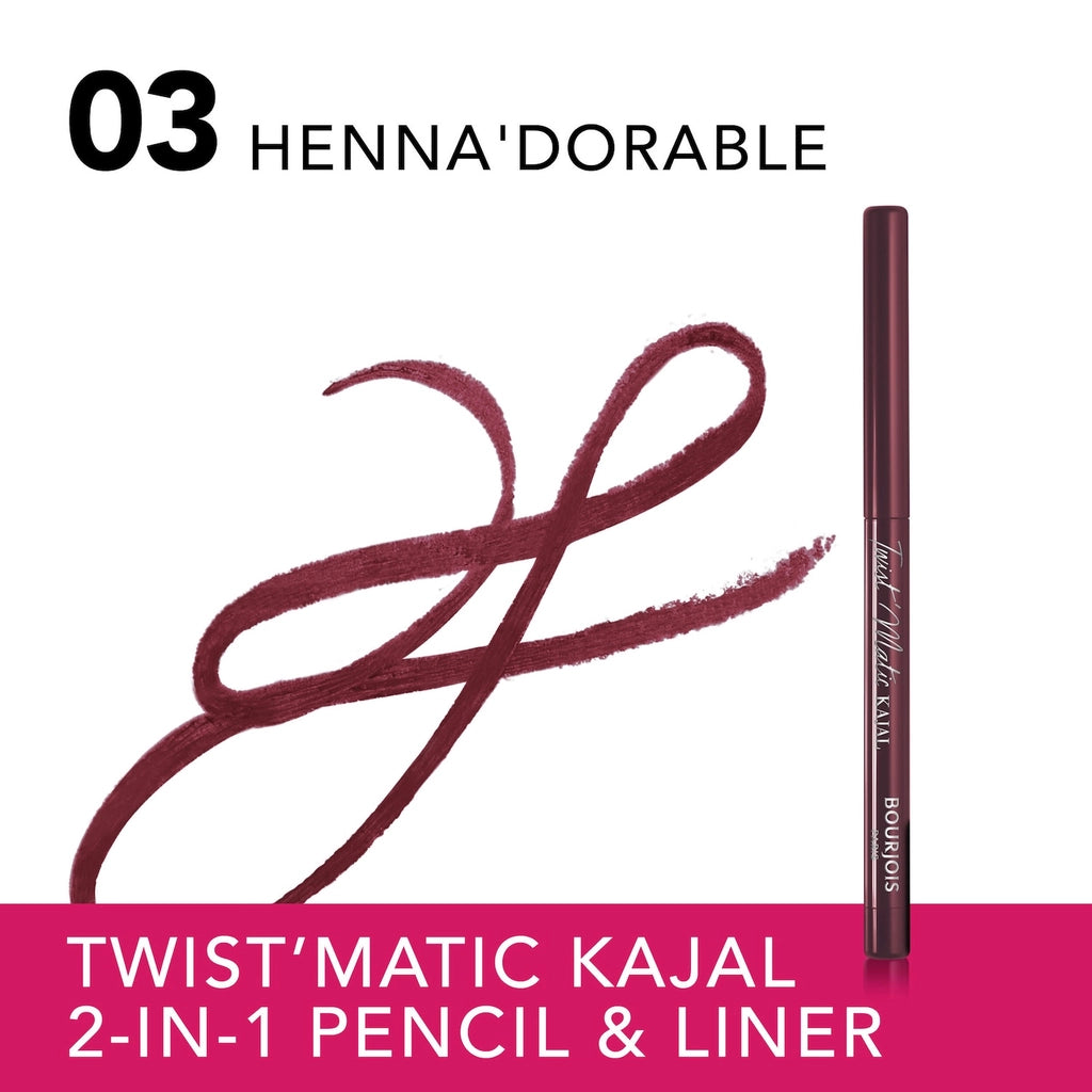 Bourjois Twist Matic Kajal 2 in 1 Eye Pencil 03 Henna'dorable