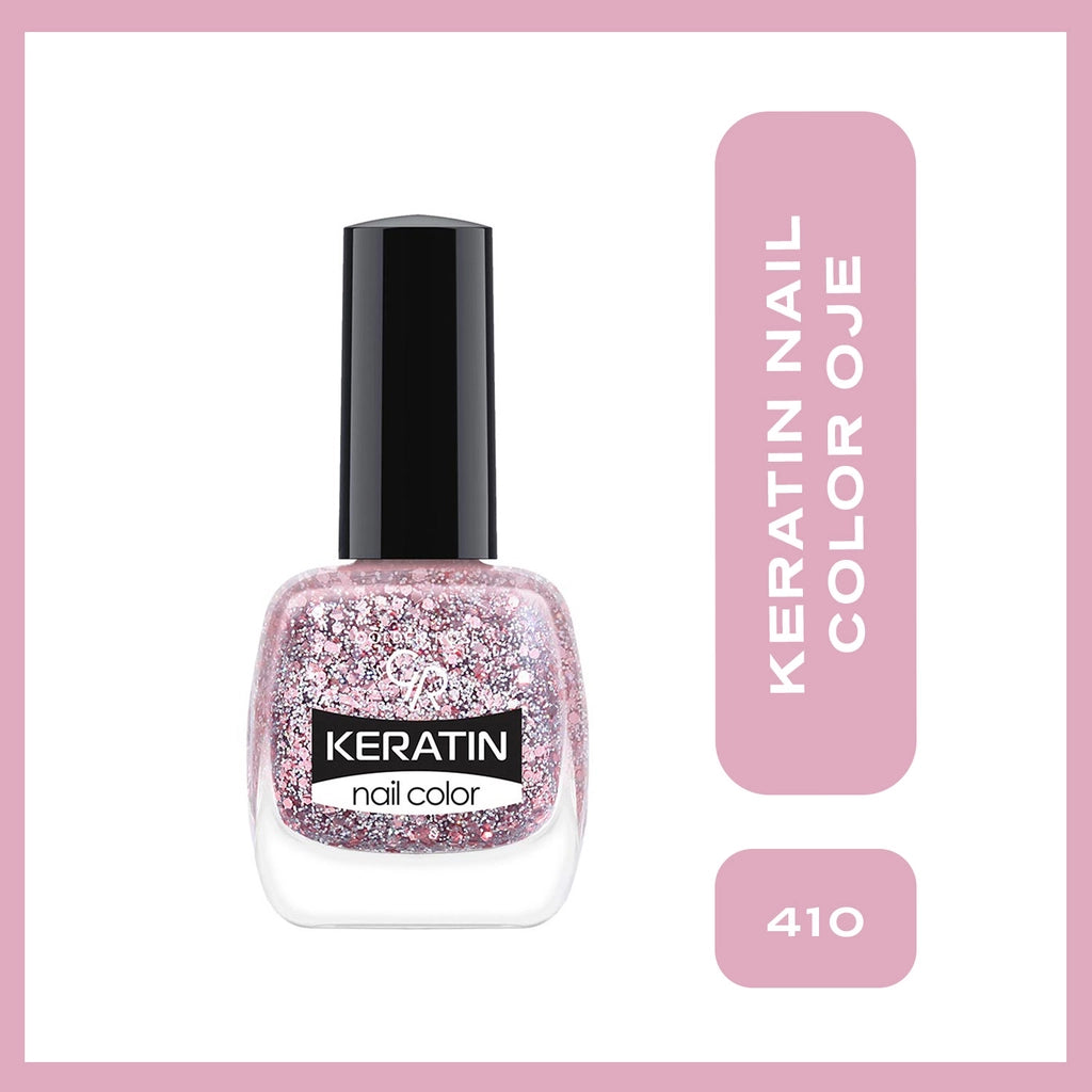 Golden Rose Keratin Glitter Nail Polish No: