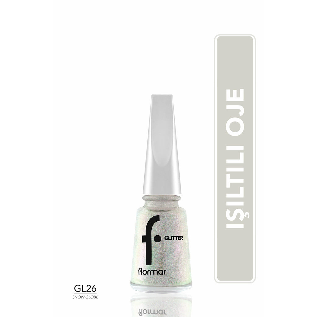 Flormar Glitter Translucent Glitter Nail Polish GL40 Golden Orchid