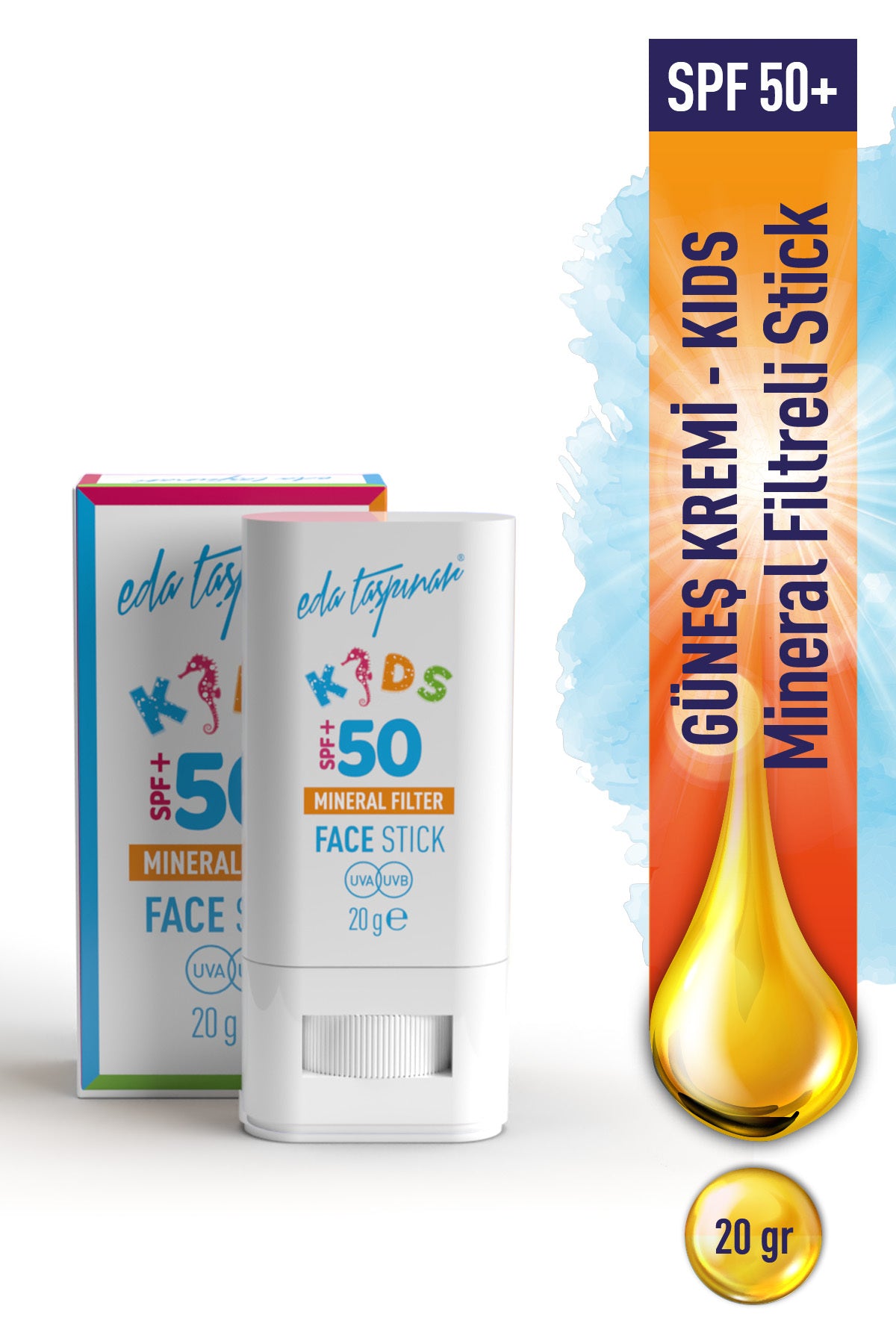 Kids Mineral Filter Sunscreen Stick SPF 50+ – High Protection & Suitable for Children