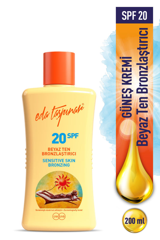 White Skin Bronzer SPF 20 – Protection & Natural Tan for Fair Skin 200 ml