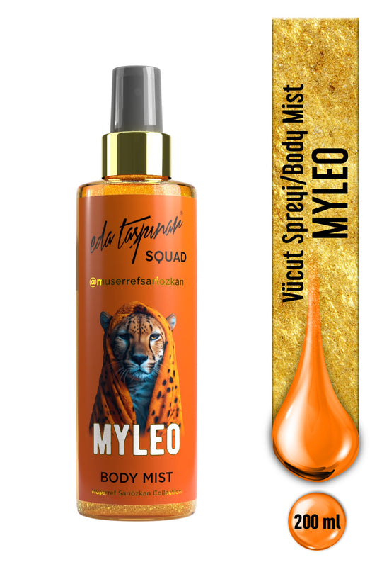 Squad Myleo Glitter Body Mist – Sparkling Look & Rose Aromatic & Floral Fragrance 200 ml