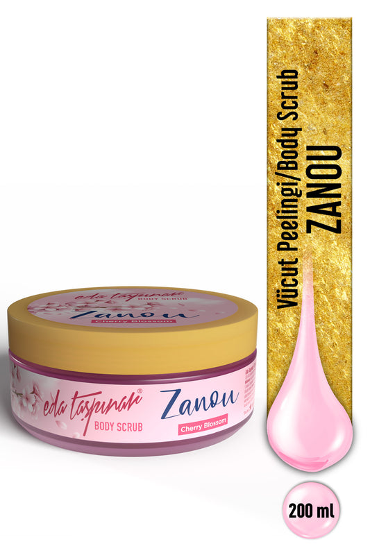 Zanou Cherry Blossom Body Peeling – Floral Fragrance & Soft Skin 300 gr