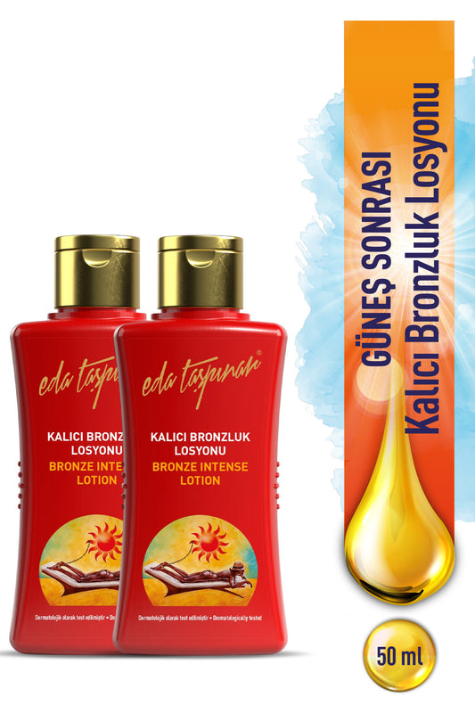 Mini Size Permanent Tan Lotion – Moisturizing & Bronze Look Support 50 ml x 2 PCS
