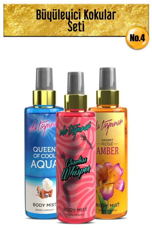 Fascinating Fragrances Set.no.4 Amber &aqua &whisper Body Mist 200 ml (EGX20-EGX21-EGX22)