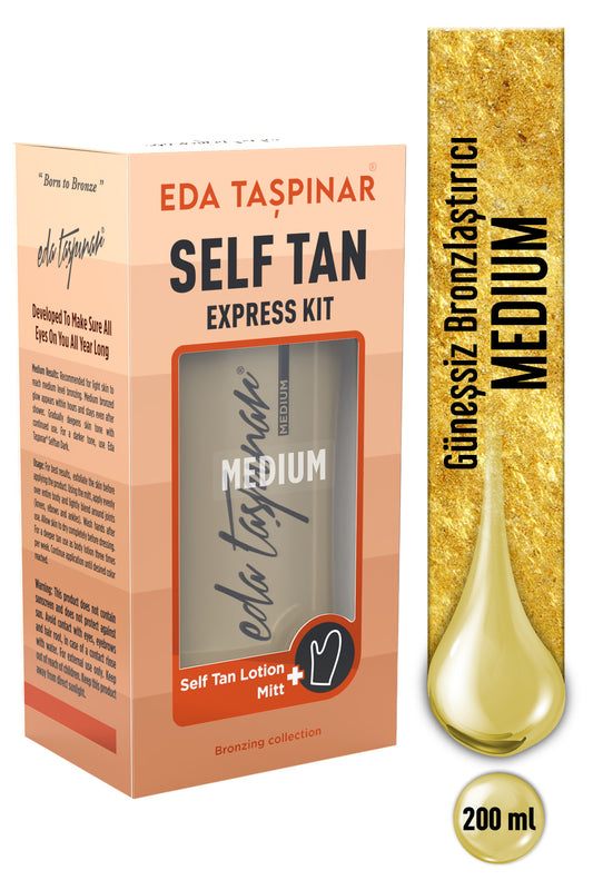 Medium Self Tanning Lotion – Sunless Bronze Look & Natural Tone 200 ml