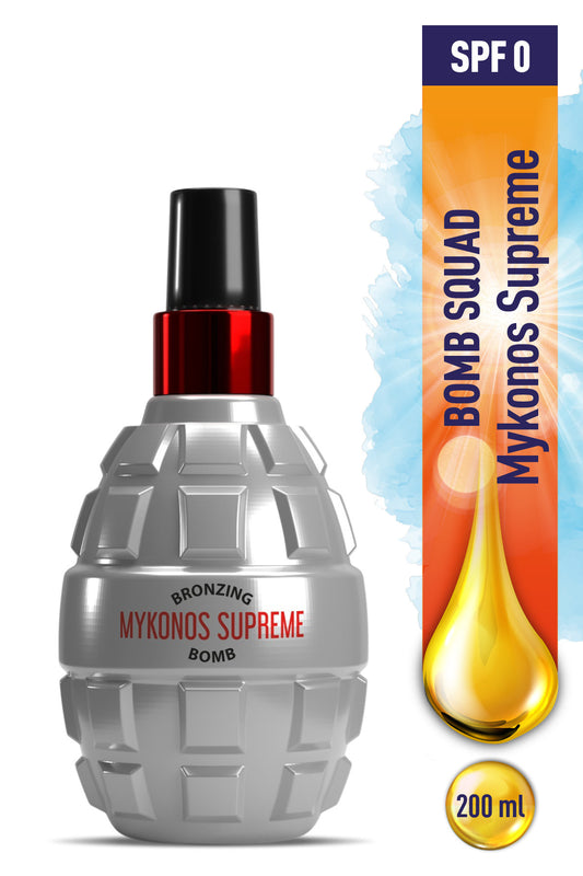 Mykonos Supreme Bronzing Bomb Bronzing Sun Oil – Premium Fragrance & Tan 200ml