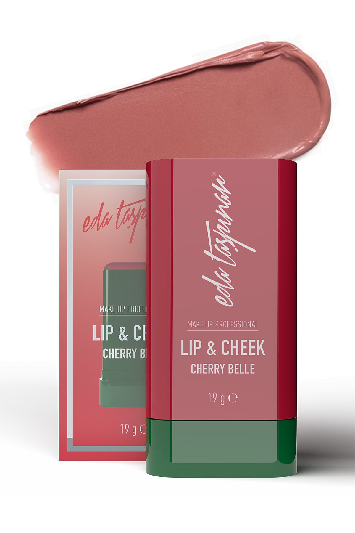 Lip & Cheek Cream Blush Stick Cherry Belle – Natural Color & Shiny Appearance