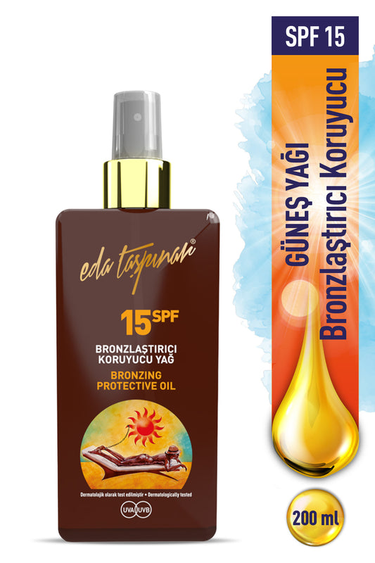Spray Cap Bronzing Protective Oil SPF 15 – Easy Application & Bronze Look 200 ml