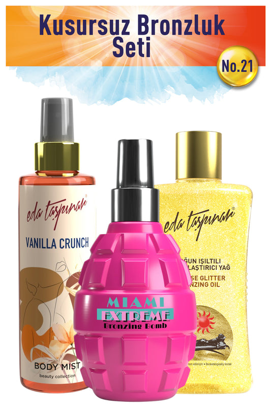 Perfect Tan Set no.21 ShimmerY+Miami+VanillaMist (EGX04-EGX35-EGX62)