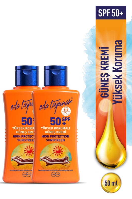 Mini Size Sun Cream SPF 50+ – High Protection & Daily Use 50 ml x 2 PCS
