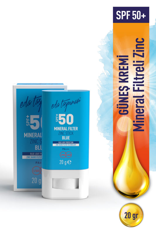 Mineral Filtered Sunscreen Zinc Stick (Blue) SPF 50+ – High Protection & Sensitive Skin