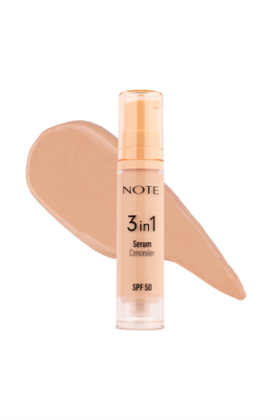 3 in 1 Serum Concealer 10 Medium SPF 50 Nemlendirici ve Aydınlatıcı Göz Altı Kapatıcısı
